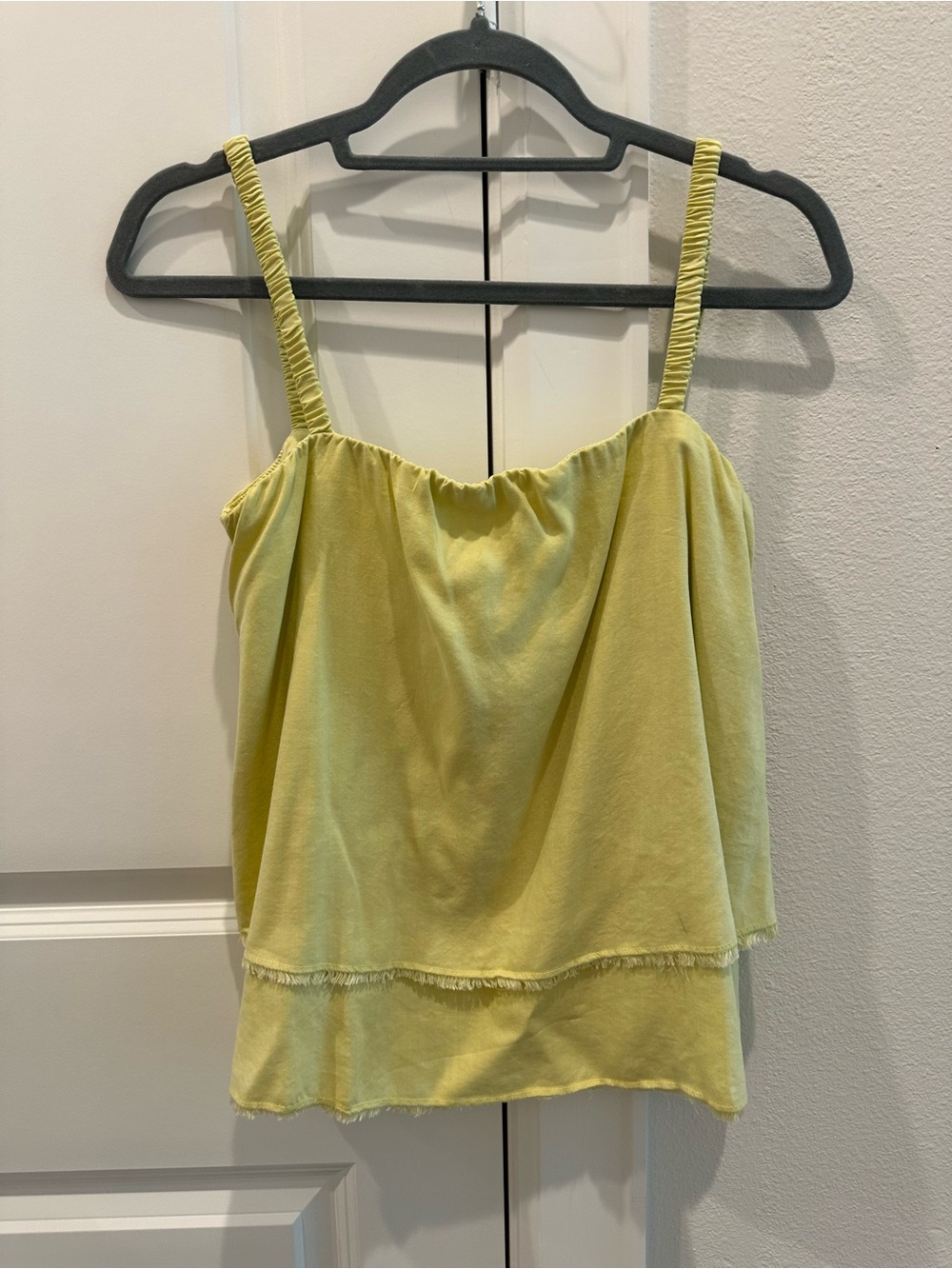 Bella Dahl Pale Yellow Layered Camisole Tank